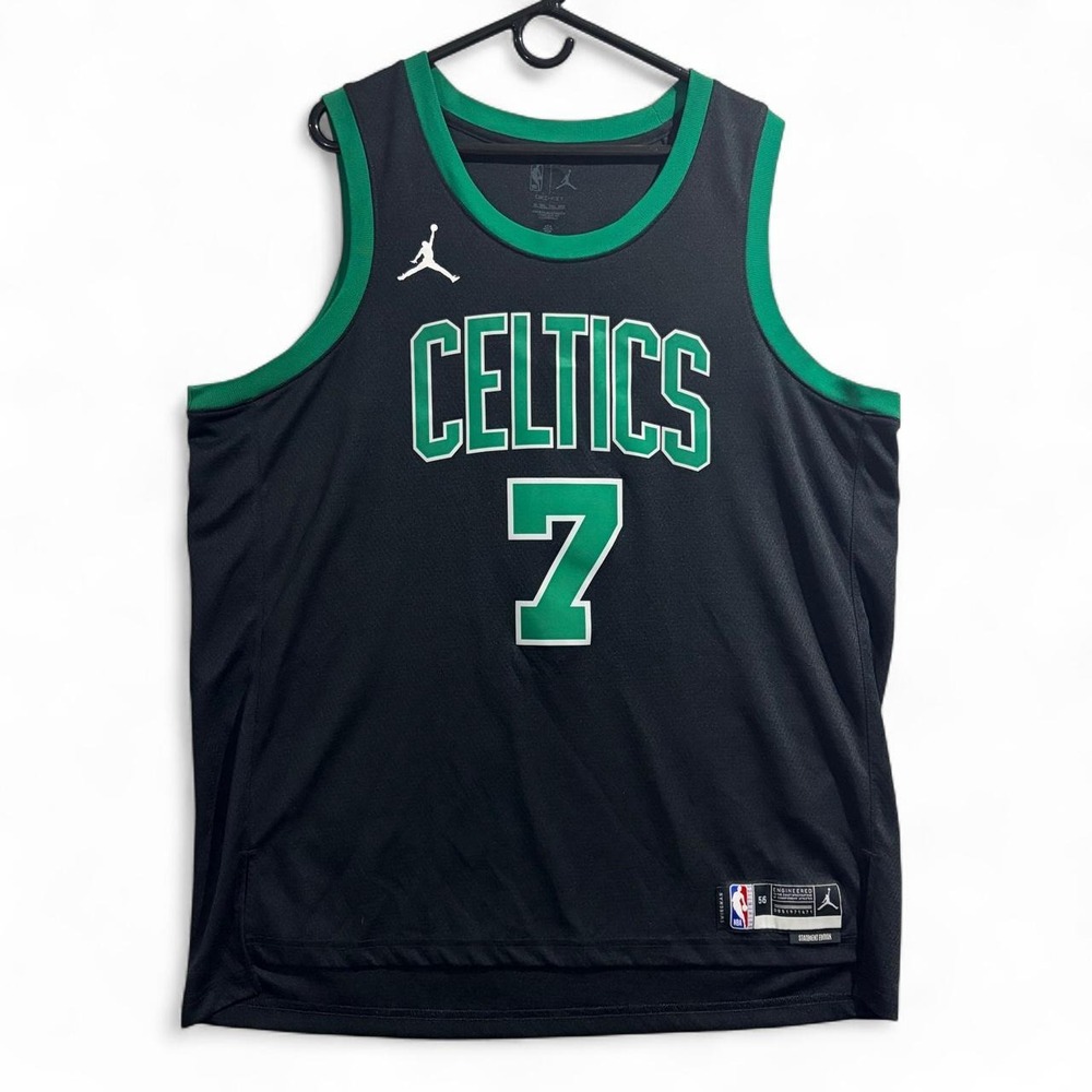 Jordan NBA Boston Celtics Jaylen Brown 7 Jersey Statement Swingman Black XXL 56